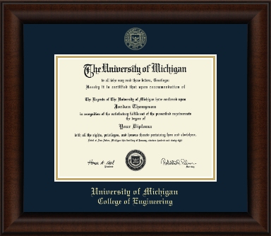 University of Michigan diploma frame - Gold Embossed Diploma Frame in Lenox