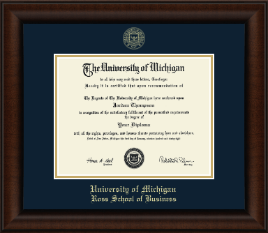 University of Michigan diploma frame - Gold Embossed Diploma Frame in Lenox