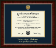 University of Michigan diploma frame - Gold Engraved Medallion Diploma Frame in Murano