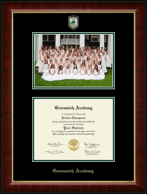 Greenwich Academy diploma frame - Campus Scene Masterpiece Diploma Frame in Murano