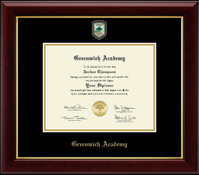 Greenwich Academy diploma frame - Masterpiece Medallion Diploma Frame in Gallery