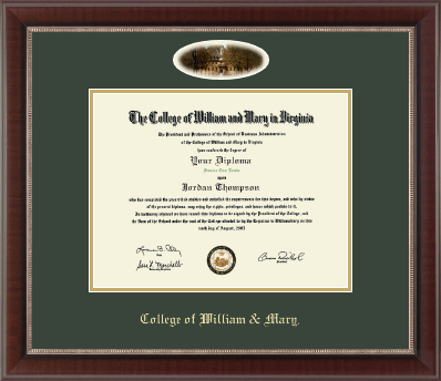 William & Mary diploma frame - Campus Cameo Diploma Frame in Chateau