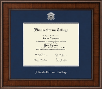 Elizabethtown College diploma frame - Presidential Silver Engraved Diploma Frame in Madison