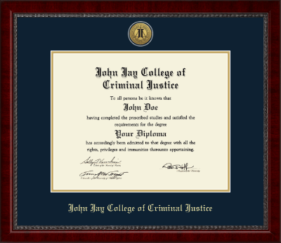 John Jay College of Criminal Justice diploma frame - Gold Engraved Medallion Diploma Frame in Sutton