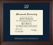Monmouth University Gold Embossed Diploma Frame in Studio