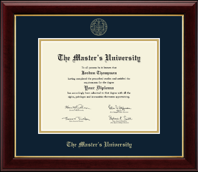 The Master's University diploma frame - Gold Embossed Diploma Frame in Gallery