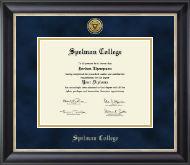 Spelman College diploma frame - Gold Engraved Medallion Diploma Frame in Noir