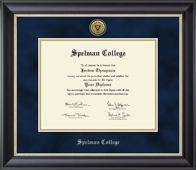 Spelman College diploma frame - Gold Engraved Medallion Diploma Frame in Noir