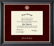 Alma College Regal Edition Diploma Frame in Noir