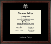 Spelman College diploma frame - Silver Embossed Diploma Frame in Studio