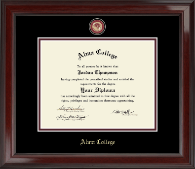 Alma College diploma frame - Masterpiece Medallion Diploma Frame in Encore