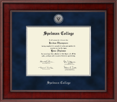 Spelman College diploma frame - Presidential Silver Engraved Diploma Frame in Jefferson