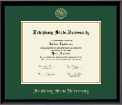 Fitchburg State University Gold Embossed Diploma Frame in Onexa Gold
