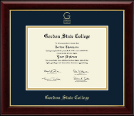 Gordon State College in Georgia diploma frame - Gold Embossed Diploma Frame in Gallery