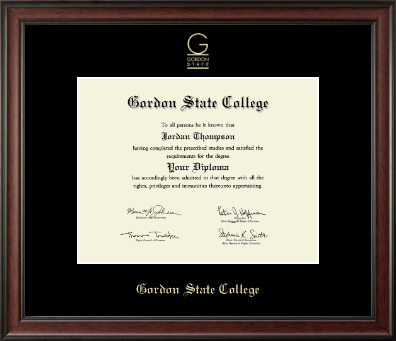 Gordon State College in Georgia diploma frame - Gold Embossed Diploma Frame in Studio