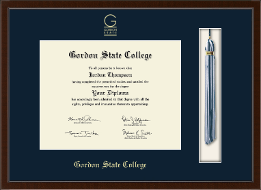 Gordon State College in Georgia diploma frame - Tassel & Cord Diploma Frame in Delta