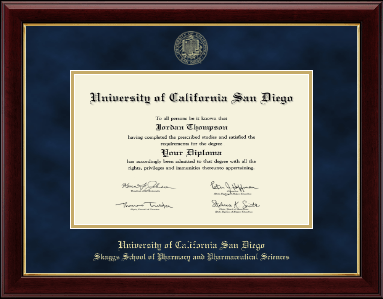 University of California San Diego diploma frame - Gold Embossed Diploma Frame in Gallery