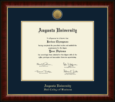 Augusta University diploma frame - Gold Engraved Medallion Diploma Frame in Murano