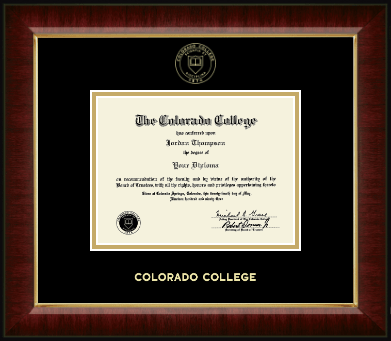 Colorado College diploma frame - Gold Embossed Diploma Frame in Murano