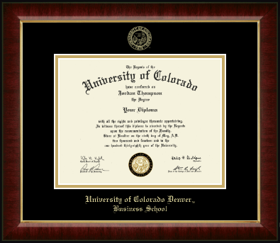 University of Colorado Denver diploma frame - Gold Embossed Diploma Frame in Murano