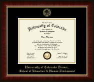 University of Colorado Denver diploma frame - Gold Embossed Diploma Frame in Murano