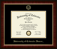 University of Colorado Denver diploma frame - Gold Embossed Diploma Frame in Murano