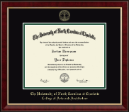 The University of North Carolina at Charlotte diploma frame - Gold Embossed Diploma Frame in Murano