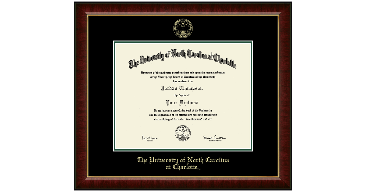 Gold Embossed Diploma Frame in Murano The University of North Carolina ...