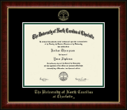 The University of North Carolina at Charlotte Gold Embossed Diploma Frame in Murano