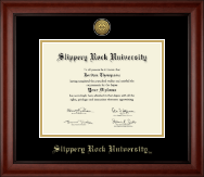 Slippery Rock University diploma frame - Gold Engraved Medallion Diploma Frame in Cambridge