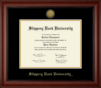 Slippery Rock University diploma frame - Gold Engraved Medallion Diploma Frame in Cambridge