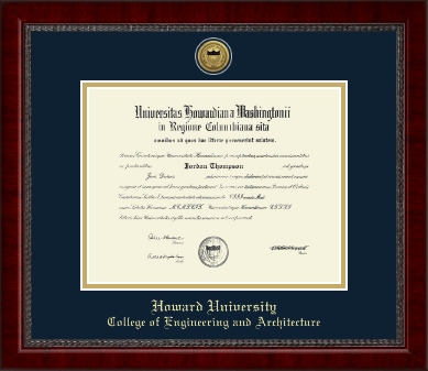 Howard University diploma frame - Gold Engraved Medallion Diploma Frame in Sutton