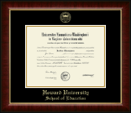 Howard University diploma frame - Gold Embossed Diploma Frame in Murano