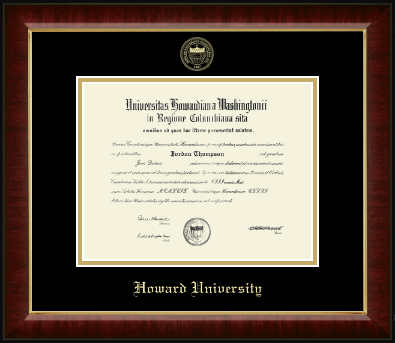 Howard University diploma frame - Gold Embossed Diploma Frame in Murano