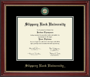 Slippery Rock University diploma frame - Masterpiece Medallion Diploma Frame in Kensington Gold