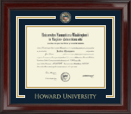 Howard University Showcase Edition Diploma Frame in Encore