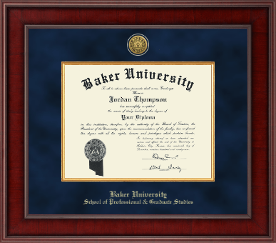 Baker University diploma frame - Presidential Gold Engraved Diploma Frame in Jefferson