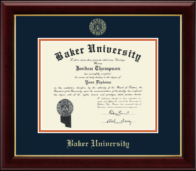 Baker University diploma frame - Gold Embossed Diploma Frame in Gallery