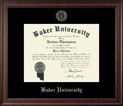 Baker University diploma frame - Gold Embossed Diploma Frame in Studio