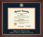 Syracuse University diploma frame - Masterpiece Medallion Diploma Frame in Kensington Gold