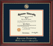 Syracuse University diploma frame - Masterpiece Medallion Diploma Frame in Kensington Gold