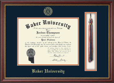 Baker University diploma frame - Tassel & Cord Diploma Frame in Newport