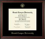 Grand Canyon University Gold Embossed Diploma Frame in Studio