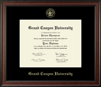 Grand Canyon University diploma frame - Gold Embossed Diploma Frame in Studio