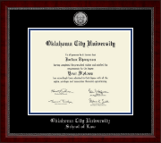 Oklahoma City University diploma frame - Silver Engraved Medallion Diploma Frame in Sutton