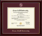 Texas A&M University Masterpiece Medallion Diploma Frame in Gallery