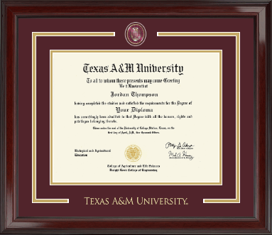 Texas A&M University diploma frame - Showcase Edition Diploma Frame in Encore
