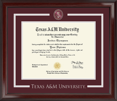 Texas A&M University diploma frame - Showcase Edition Diploma Frame in Encore