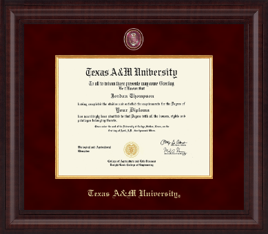 Texas A&M University diploma frame - Presidential Masterpiece Diploma Frame in Premier