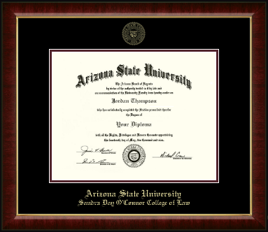 Arizona State University diploma frame - Gold Embossed Diploma Frame in Murano